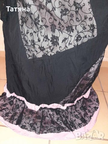 Комплект от дантела-пола и блузка в розово, снимка 7 - Рокли - 35842241