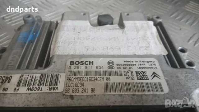 Компютър Peugeot 307 1.6 HDI 2006 0281011634 9660324180 EDC16C34 307 (2000-2008), снимка 2 - Части - 55839618