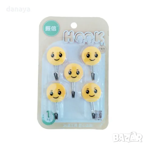 5375 Комплект лепящи закачалки Усмивки, 5 броя