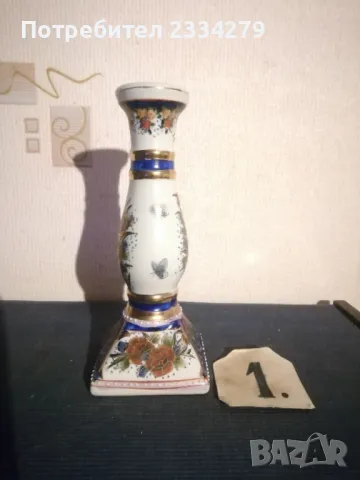 Керамични, порцеланови вази, свещник ръчна изработка. , снимка 2 - Декорация за дома - 49265112