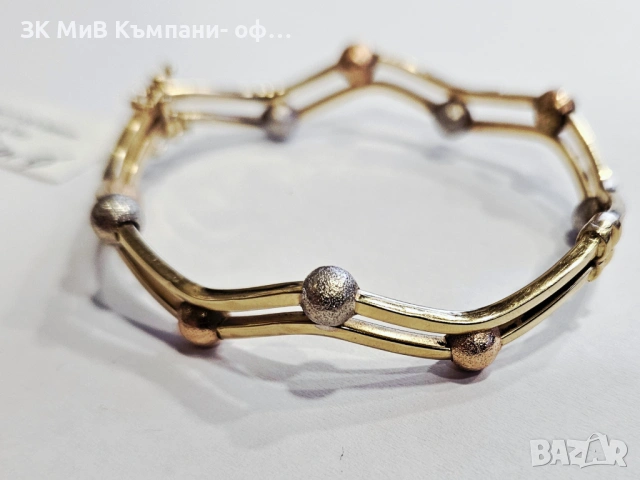 Златна гривна 9.14гр 05717-25, снимка 2 - Гривни - 53426627