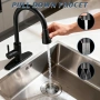 Нов кухненски Инокс смесител за мивка 360° въртене pull-down душ 3 режима, снимка 7