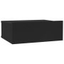 vidaXL Нощно шкафче със стенен монтаж, черно, 40x30x15 см, ПДЧ(SKU:800308