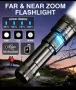 Мощно XHP50 LED фенерче Вградена батерия Презареждаема фенерче Супер ярка светлина , снимка 8
