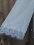 L Бял,халат от прозрачен еластичен тюл с дантела , снимка 6