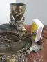 Франция 19ти век/стар фигурален бронзов свещник-грифон с държач за кибрит, снимка 1