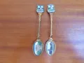 Сувенирни лъжички 2 бр с емайл Ленинград СССР , снимка 3