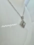 Сребърно колие с мойсанит (Диамант) 1 карат, снимка 2