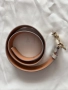 Musette дамски кожен колан S – 85 см, мръснобял, снимка 2
