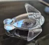 Колекционерска кристална фигура Тюлен "Cristal de Sèvres" – Франция, подпис , снимка 4