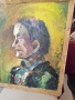 Експресивен български портретен етюд – масло върху фазер, снимка 3