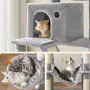 Драскалка за котки Light Gray 206 см – XXL катерушка с 2 къщички, хамак и площадки., снимка 4