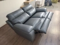 Италиански сив кожен диван тройка Lorenzo с ел. релакс механизъм, снимка 10