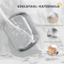 PawHut Котешка тоалетна от неръждаема стомана с капак, снимка 11