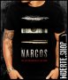Черна тениска с щампа NARCOS POSTER, снимка 1 - Тениски - 42063501