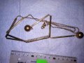 ЕЛЕГАНТНА ЗЛАТИСТА ВИНТИДЖ ОГЪРЛИЦА КОЛИЕ с ИСКРЯЩИ ФАСЕТИРАНИ КРИСТАЛИ 38936, снимка 13