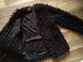 Пухено черно яке / палто / жилетка, снимка 7