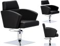 Хидравличен въртящ се фризьорски стол Lily за фризьорски салон Z-FJ-83016B-BLACK-FOTEL-BEZPODN, снимка 1 - Фризьорски столове - 44190668