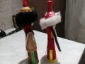 Дървени фигурки комлект с носии нови н традиционни Н 22см и 21см, снимка 2