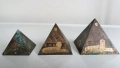 Vintage , бронзови, енергийни пирамиди с египетски мотиви , снимка 1