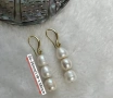 Висящи Обеци с сладководни перли , снимка 1