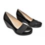 Дамски ежедневни обувки в черно на платформа 82850