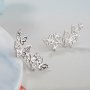 Сребърни обеци 925 - Пеперуди Код: BJ406, снимка 3
