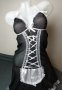 S/M секси костюм за ролеви игри - домашна прислужница/камериерка, снимка 4