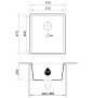Кухненска Мивка от гранит за вграждане под плот Лондон 45 410x470 мм Черна, снимка 11