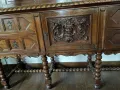 Шкаф  бюфет старинен, антикварен, дъбов, Дърворезба , снимка 5