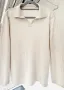 Блуза с якичка стил OLD MONEY светъл беж, снимка 1