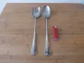 Дълги посребрени прибори за салата 31 см 1950 г, снимка 3