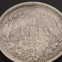 Сребърна монета 2 лева 1882г. КНЯЖЕСТВО БЪЛГАРИЯ СТАРА РЯДКА ЗА КОЛЕКЦИОНЕРИ 38571, снимка 2 - Нумизматика и бонистика - 41516507