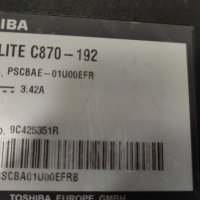 Лаптоп Toshiba Satellite C870-192, снимка 4 - Части за лаптопи - 42011120