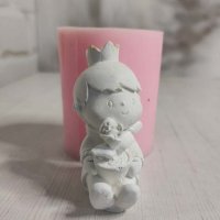 3D Малкият принц момче с роза силиконов молд форма фондан гипс свещ сапун, снимка 3 - Форми - 38113963