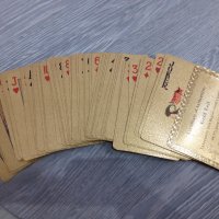 Позлатени - водоустойчиви Карти за игра на гърба с долари Gold Foil, снимка 4 - Карти за игра - 36028164