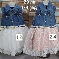 Дънкови дрехи за момиче , снимка 1 - Детски комплекти - 44806587