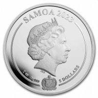 Сребро 1 oz Пътния Бегач 2023 - Самоа, снимка 2 - Нумизматика и бонистика - 41525648