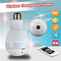 Панорамна камера тип крушка OEM Panoramic Camera Light, Бяла, снимка 2 - IP камери - 44684636