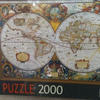 Пъзел 2000 части 17th Century World Map Puzzle , снимка 5 - Игри и пъзели - 36093297