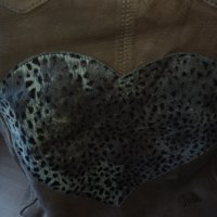 Кафява чанта със сърце., снимка 4 - Чанти - 41883770