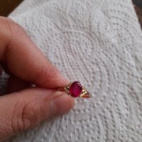 Руски златен пръстен с рубин , снимка 8 - Пръстени - 44358910
