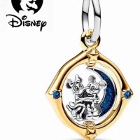 Disney&Pandora,Сребърен висящ елемент Пандора,Мики и Мини"Mooned love"/нов, снимка 1 - Колиета, медальони, синджири - 42572055