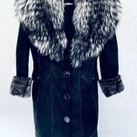 Ново палто/кожух от агнешка кожа и полярна лисица, снимка 4 - Палта, манта - 42660556