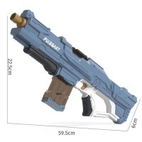 Водна пушка, воден пистолет, автомат с вода, 8м, синя, снимка 5 - Електрически играчки - 41310538