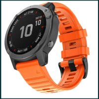 Силиконова Каишка за Garmin Fenix 5 | 6X | 6 | 7X Pro Solar, снимка 1 - Каишки за часовници - 40597199