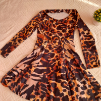 Тигрова рокля, снимка 2 - Рокли - 44597040