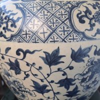 YUAN DYNASTY blue and white vase  , китайска ваза, снимка 9 - Антикварни и старинни предмети - 41681456