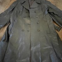 Палто кожено, черно, естествена кожа, ретро, снимка 2 - Палта, манта - 42652636