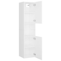 Комплект мебели за баня, бял, ПДЧ, снимка 5 - Шкафове - 42238616